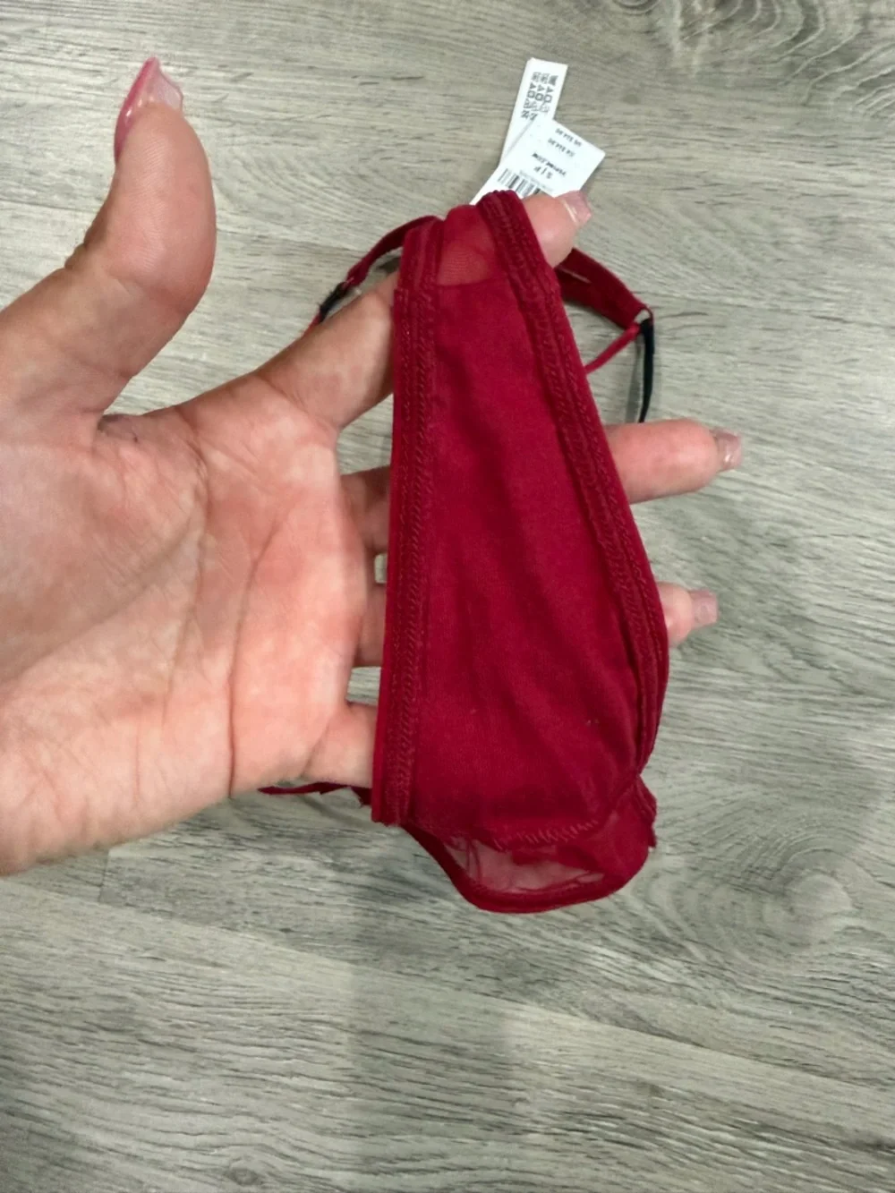 VICTORIA'S SECRET PINK Strappy Micro Thong Panty VS  Mesh Sexy